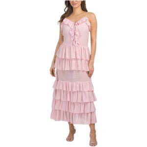 TORN BY RONNY KOBO Orcadia Tiered Ruffle Maxi Dress